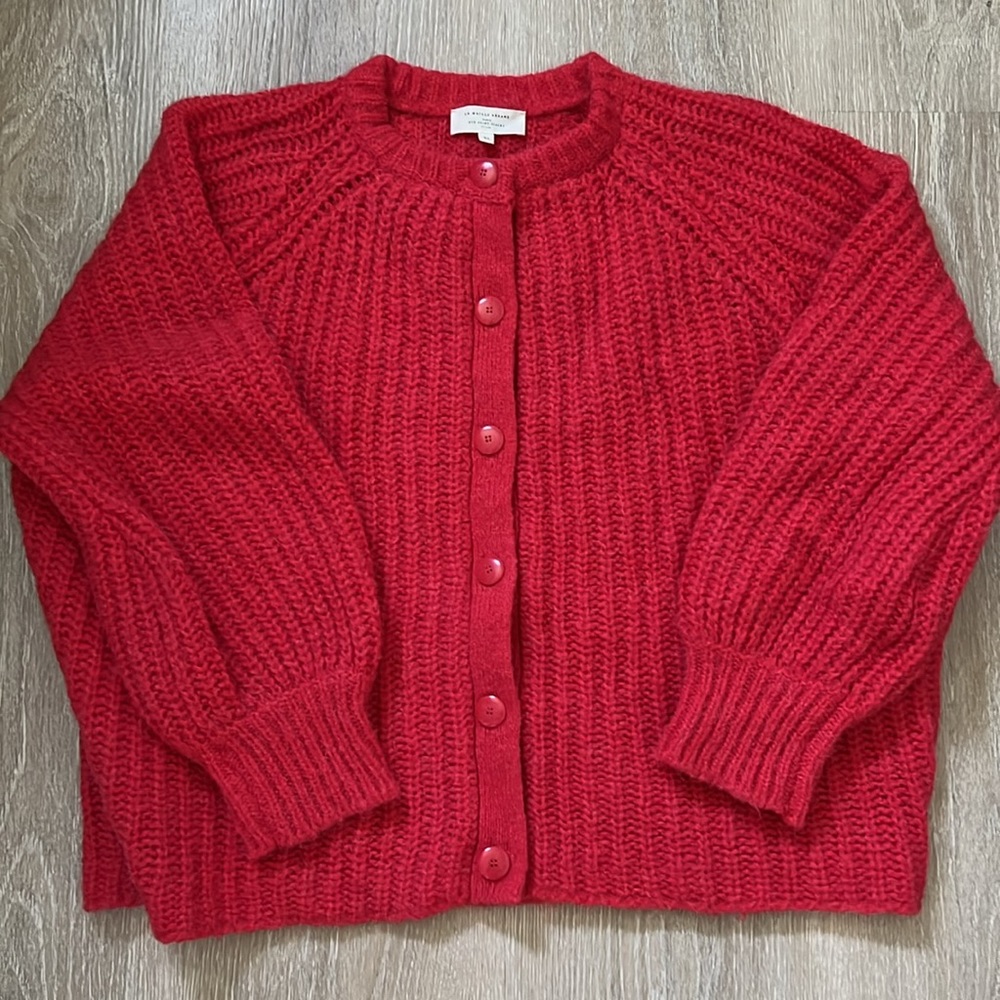 Sezane Emile Red Women's Cardigan Sweater - Picture 10 of 10